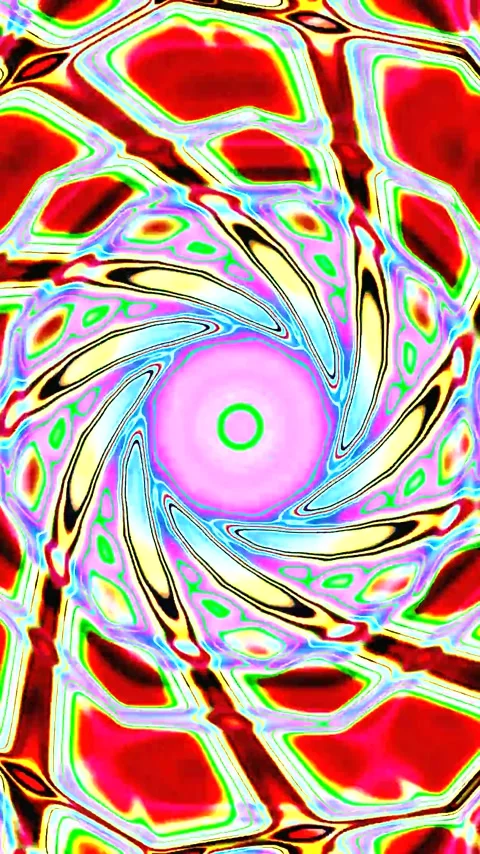 Seamless tunnel video loop creates vibrant motion and hypnotic patterns for.. Stock Footage 321271334