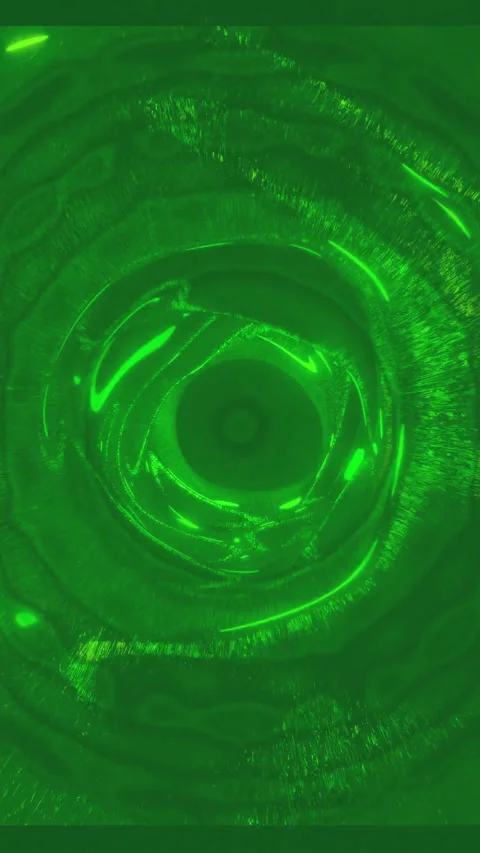 Seamless tunnel video loop creates vibrant green visuals for immersive expe.. Stock Footage 321566039