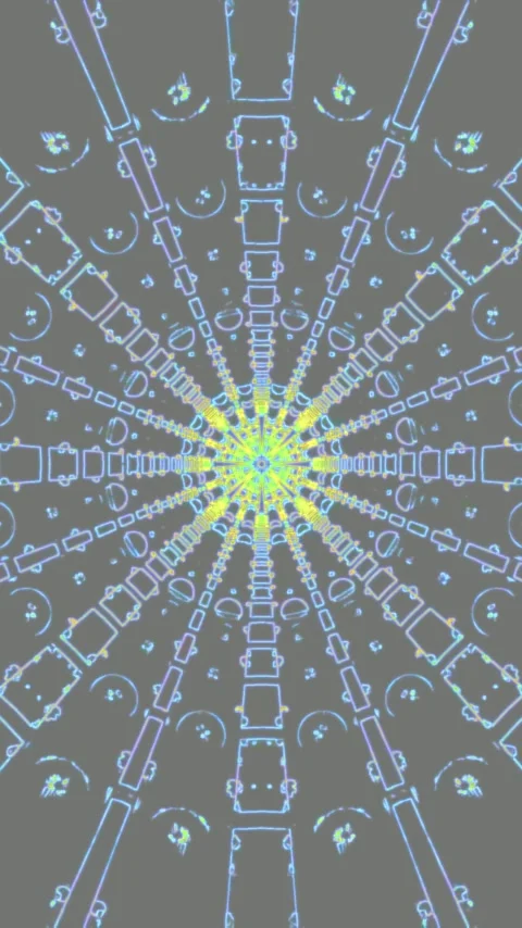 Seamless tunnel video loop creates a hypnotic visual experience for screens.. Stock Footage 321567087