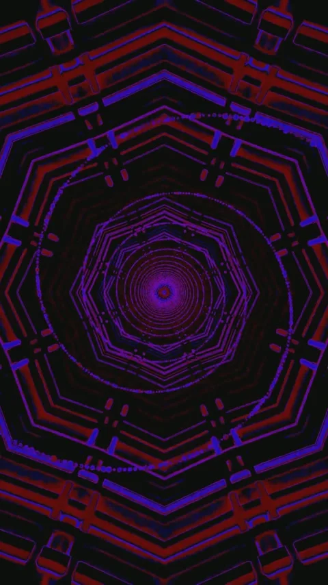 Seamless tunnel video loop creates vibrant visual experience for screensave.. Video stock 321568232