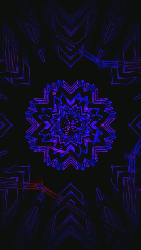 Seamless tunnel video loop creates an immersive experience with vibrant col.. Video stock 321570282