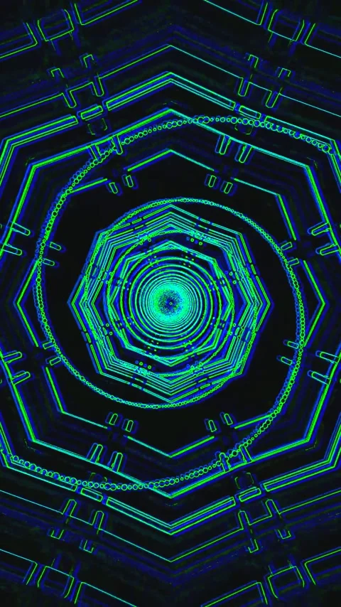 Seamless tunnel video loop creates mesmerizing visual effects for digital s.. Stock Footage 321572881