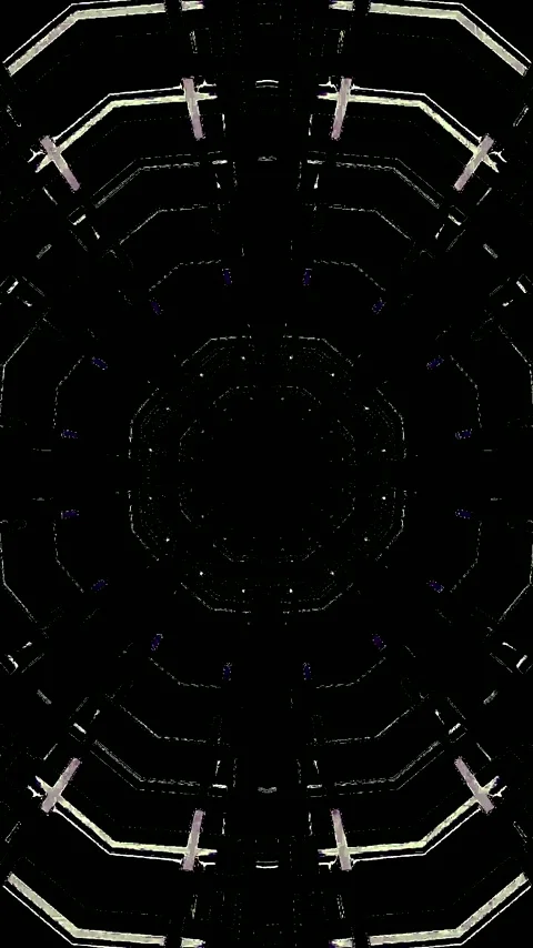 Seamless tunnel video loop creates immersive visuals with hypnotic patterns.. Stock Footage 321575875