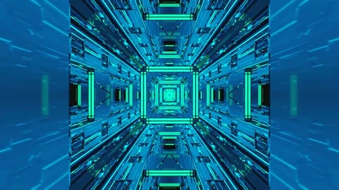 Seamless tunnel video loop creating an immersive visual experience with vib.. Stock Footage 319432129