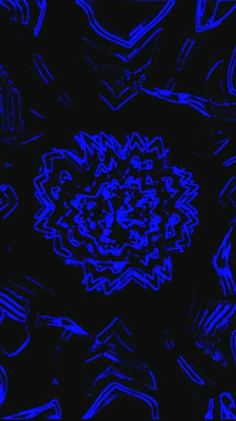 Seamless tunnel video loop creating mesmerizing blue patterns for a captiva.. Stock Footage 321270205