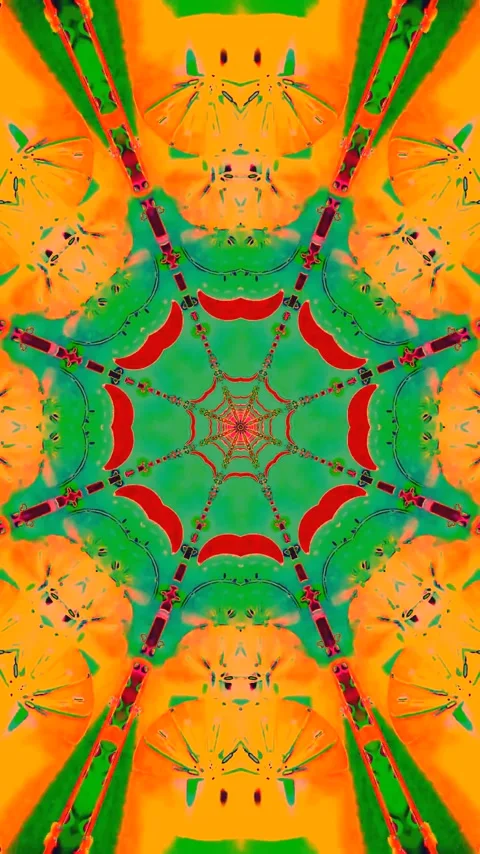 Seamless tunnel video loop creating a colorful and dynamic screensaver expe.. Видео 321572025