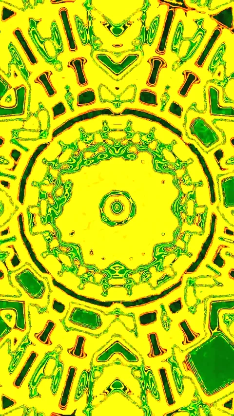 Seamless tunnel video loop design with vibrant yellow and green abstract pa.. Stock Footage 321564255
