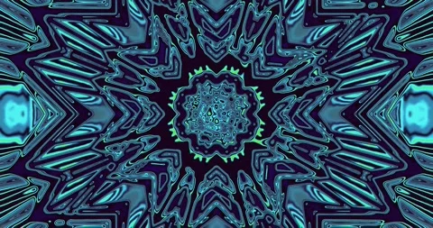 Seamless tunnel video loop displaying abstract patterns with vibrant green .. Stock Footage 318934377