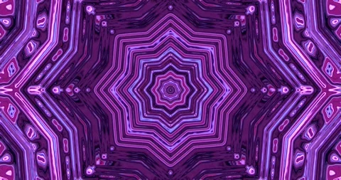 Seamless tunnel video loop displaying vibrant pink patterns and shapes in a.. Stock Footage 320386944