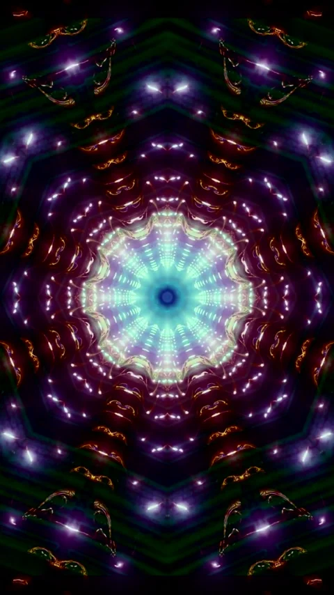 Seamless tunnel video loop displaying motion graphics in vibrant colors for.. Stock Footage 322772400
