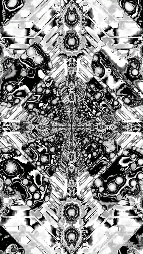 Seamless tunnel video loop with dynamic patterns and contrasts in black and.. Stock Footage 321575849