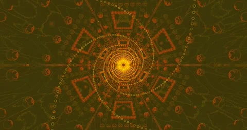Seamless tunnel video loop featuring vibrant colors and geometric patterns .. Stock Footage 317666609