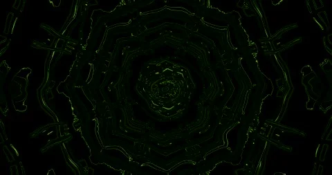 Seamless tunnel video loop featuring vibrant green patterns for immersive s.. Stock Footage 317922711