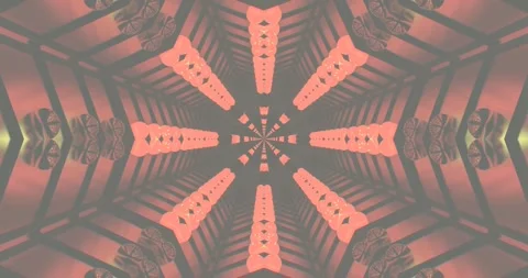 Seamless tunnel video loop featuring vibrant colors and dynamic p Stock Footage 318174811