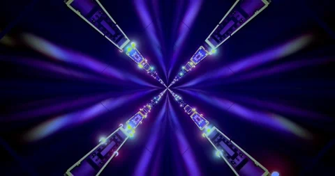 Seamless tunnel video loop featuring vibrant colors and dynamic motion effe.. Stock Footage 318606347