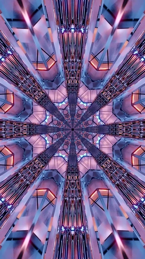 Seamless tunnel video loop featuring vibrant colors and dynamic patterns fo.. Stock Footage 320353288