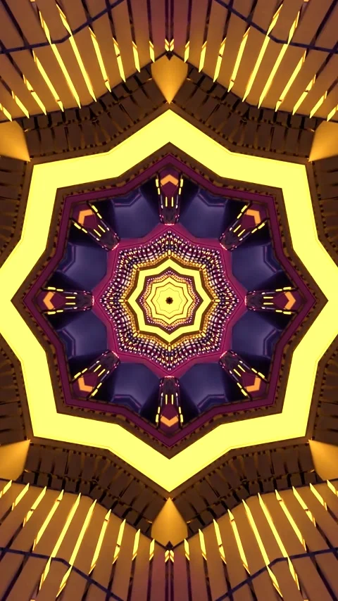 Seamless tunnel video loop featuring vibrant colors and dynamic patterns fo.. Stock Footage 320357399