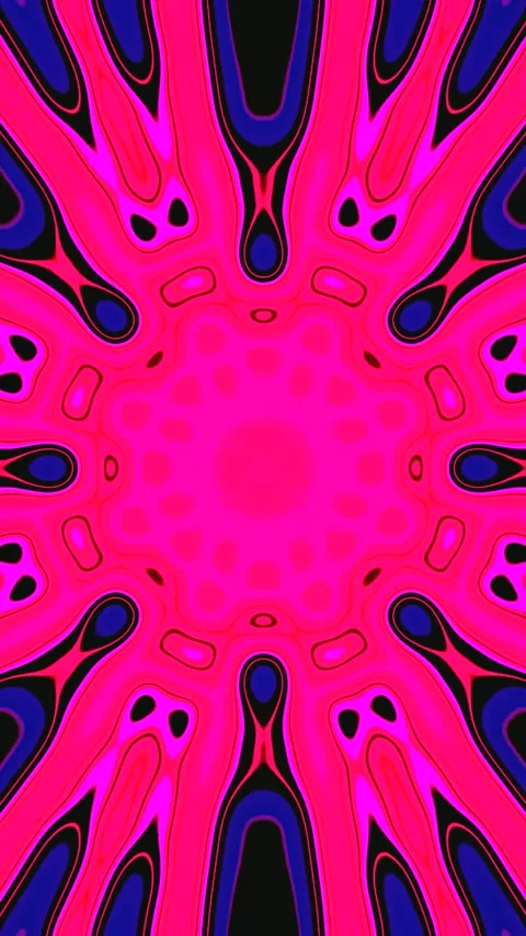 Seamless tunnel video loop featuring vibrant pink patterns and dynamic shap.. Видео 321262773