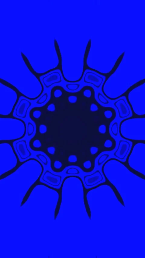 Seamless tunnel video loop featuring captivating blue patterns and shapes Stock Footage 321263849