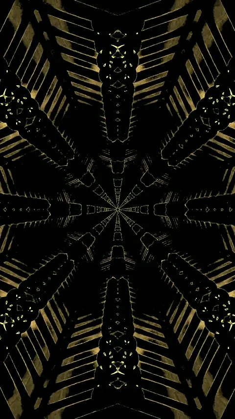 Seamless tunnel video loop featuring striking yellow and black patterns for.. Stock Footage 321263984