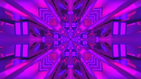 Seamless tunnel video loop featuring vibrant purple hues and a futuristic v.. Stock Footage 321320682