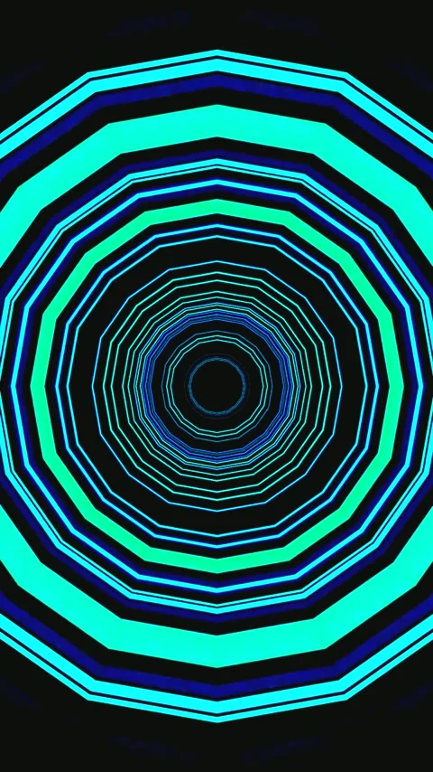 Seamless tunnel video loop featuring vibrant blue lines expanding and contr.. Stock Footage 321566614