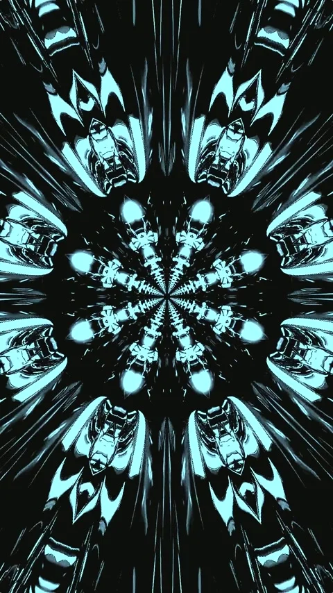 Seamless tunnel video loop featuring dynamic abstract patterns and vibrant .. Stock Footage 321567961
