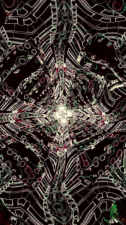 Seamless tunnel video loop featuring intricate patterns and vibrant colors .. Stock Footage 321568690