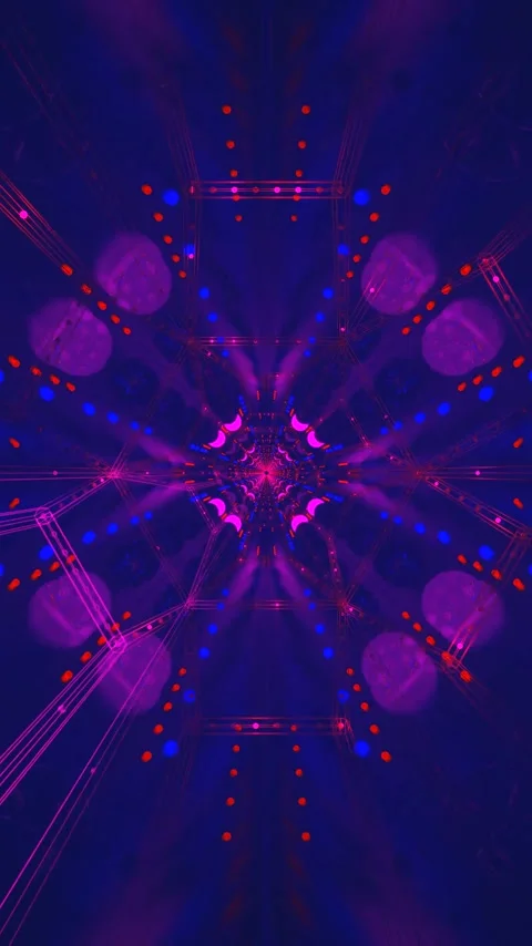 Seamless tunnel video loop featuring vibrant colors and dynamic lighting ef.. Stock Footage 321571280