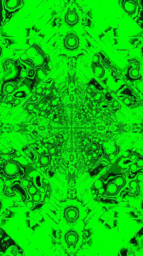 Seamless tunnel video loop featuring vibrant green patterns and abstract sh.. Stock Footage 321575415