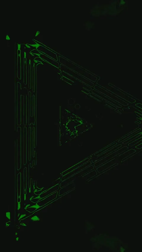 Seamless tunnel video loop with green neon lights creating an immersive vis.. Stock Footage 321571879