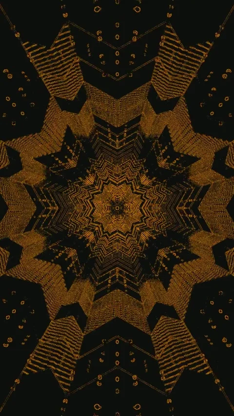 Seamless tunnel video loop with intricate patterns and warm colors for dyna.. Stock Footage 321572479