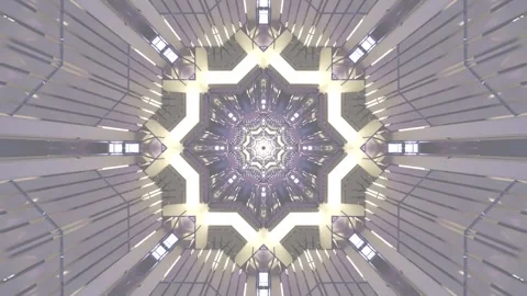 Seamless tunnel video loop with mesmerizing patterns and vibrant colors cre.. Stock Footage 320391203