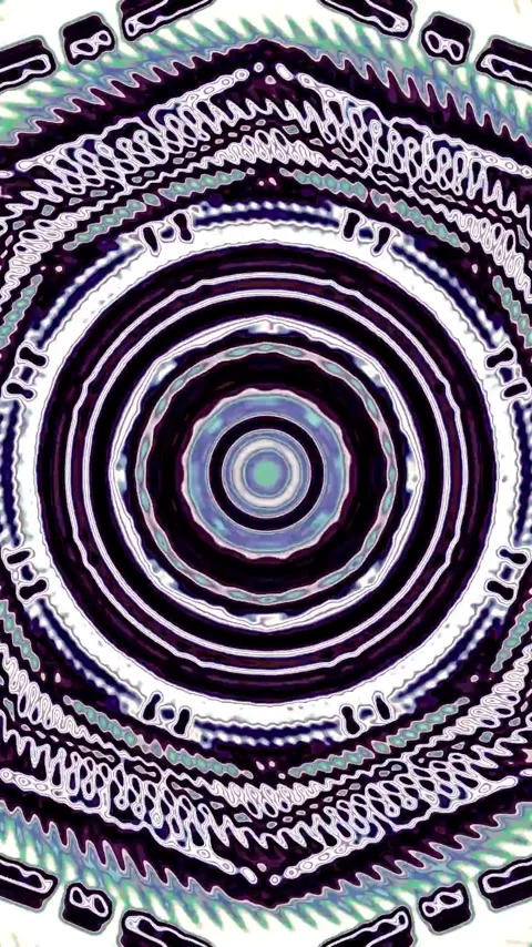 Seamless tunnel video loop screensaver creates a mesmerizing visu Stock Footage 318186552