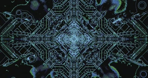 Seamless tunnel video loop screensaver featuring intricate geometric design.. Stock Footage 318615252