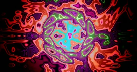 Seamless tunnel video loop screensaver with vibrant colors and abstract pat.. Stock Footage 318934839