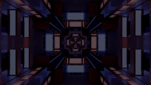 Seamless tunnel video loop screensaver creates a mesmerizing visual experie.. Stock Footage 319416706