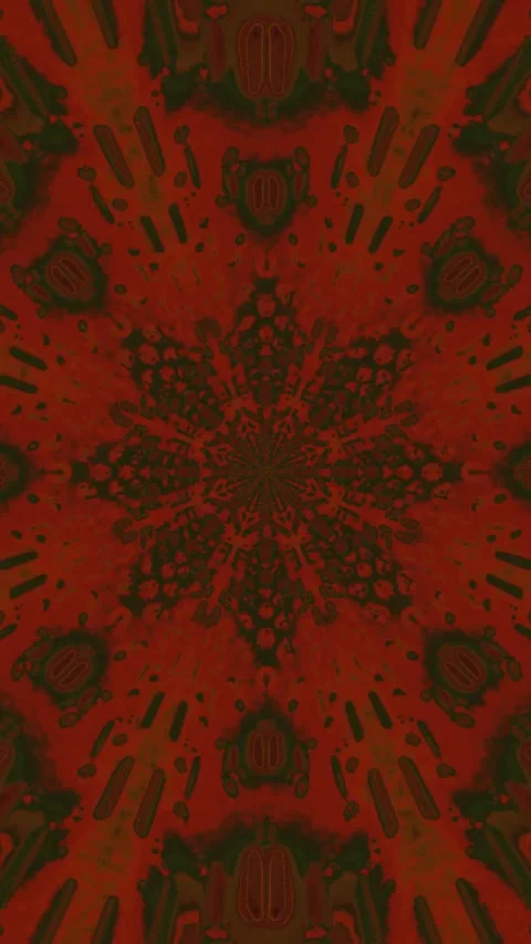 Seamless tunnel video loop screensaver with vibrant red patterns and dynami.. Stock Footage 320354506