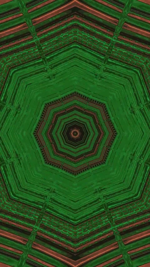 Seamless tunnel video loop screensaver featuring vibrant geometric patterns.. Video stock 321263557