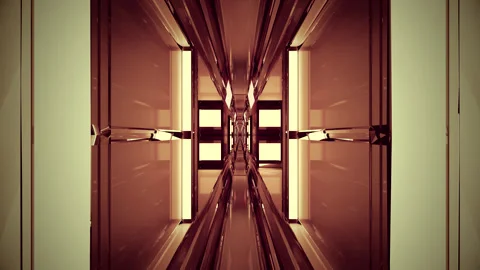 Seamless tunnel video loop screensaver with captivating visual effects and .. Stock Footage 321320605