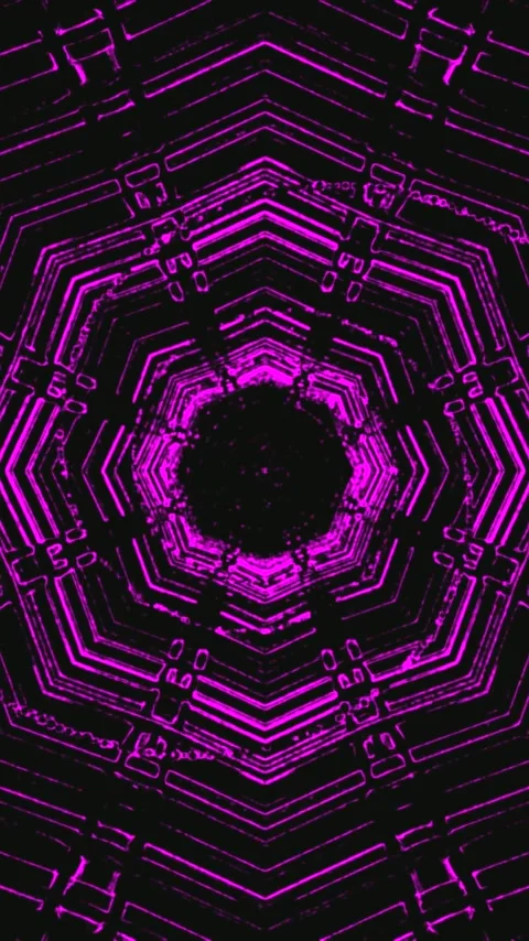 Seamless tunnel video loop screensaver with vibrant neon patterns for immer.. Stock Footage 321564053