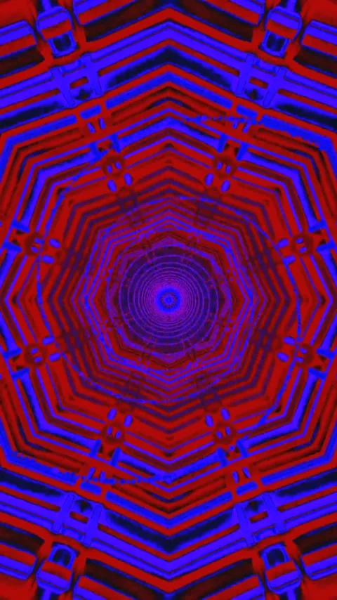 Seamless tunnel video loop screensaver creating a mesmerizing visual experi.. Stock Footage 321566942