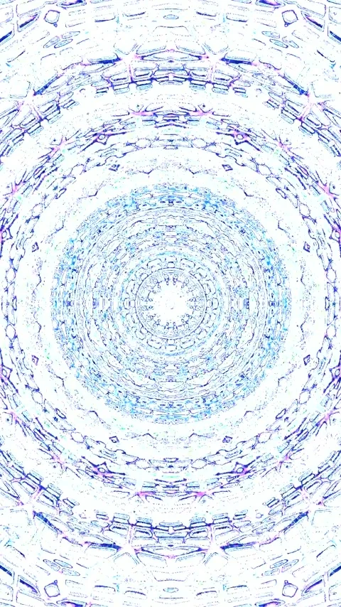 Seamless tunnel video loop for screensaver with hypnotic blue patterns and .. Stock Footage 321570119