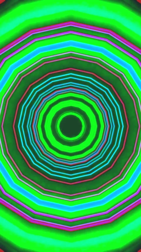 Seamless tunnel video loop screensaver featuring vibrant colors and geometr.. Stock Footage 321571164