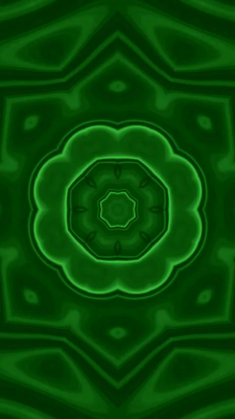 Seamless tunnel video loop screensaver with green kaleidoscope effect and d.. Stock Footage 321573207