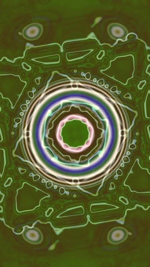 Seamless tunnel video loop screensaver shows colorful rings in the center w.. Stock Footage 321575969
