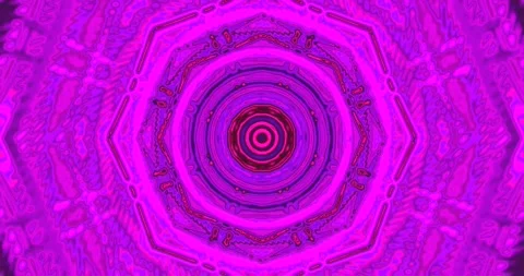 Seamless tunnel video loop showcases vibrant purple patterns creating a dyn.. Stock Footage 319415811