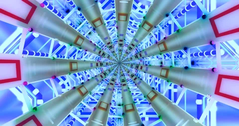 Seamless tunnel video loop showcasing vibrant colors and dynamic patterns f.. Stock Footage 317179899