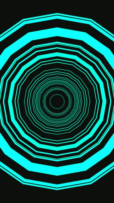 Seamless tunnel video loop showcasing rotating geometric shapes with vibran.. Stock Footage 321563672