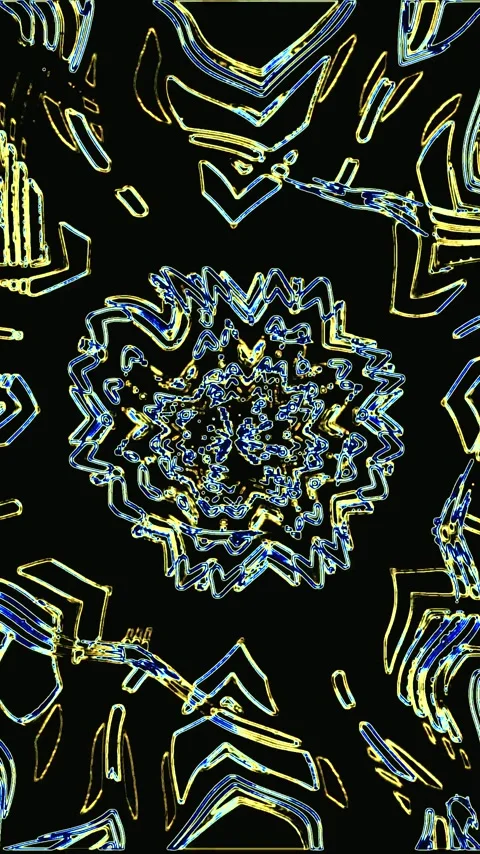 Seamless tunnel video loop showcasing vibrant abstract designs with dynamic.. Stock Footage 321564481